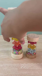 Wooden Rain Stick Shaker | Baby Sensory Musical Toy | Toddler Hand-Eye Coordination Early Educational Gift