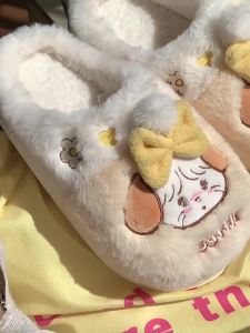 XIXITIAO | Cute Dog Bow Indoor Slippers Female New for Winter 2025