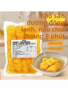 Miếng Sắn Dẻo Hình Tim Vàng 500g Nguyên Liệu Nước Uống