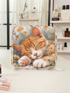 Cartoon cat pattern printed sanitary napkin storage bag womens lightweight tissue bag sanitary tissue bag