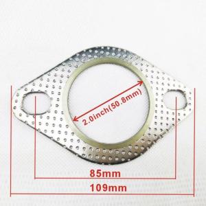 OUHOE | 1Pcs High Temp Reinforced Exhaust Flange Gasket Universal Fit For Car Muffler Pipe Sealing Pad Durable