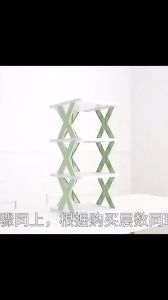 Sweet Belly  ชั้นวางรองเท้า รูปตัวX ชั้นรองเท้าพลาสติก  ประหยัดพื้นที่ Shoe rack