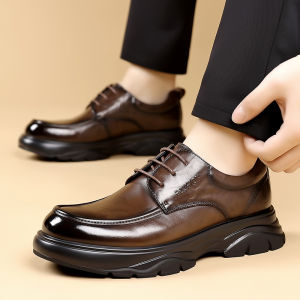 NUDANLAI | Retro English Style Handmade Work Shoes Mens Low Cut Lace-up Soft Bottom Large Size Casual Leather Shoes