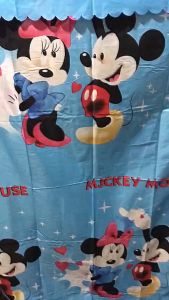COD ew Mickey Mouse Pikachu Curtains (For Window Door Bedroom Home Decoration) Semi Cotton 130*200CM 6PCS