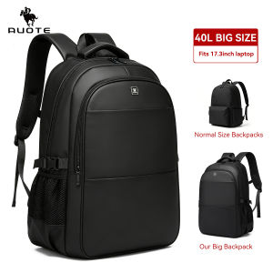 AUOTE 40L Super Big Size Backpack Fashion Backpack Waterproof Film Backpack Travel Backpack Business Laptop Backpack Large Capacity Casual Backpack Suitable For 17.3-inch Laptop