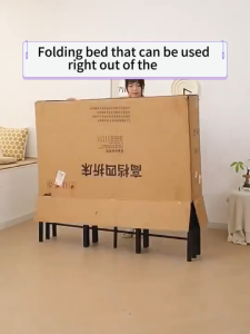 Folding Bed 80/90/120CM Portable Metal Bed Frame Single/Double Bed Bedroom Office Lunch Break Bed Foldable Bed With Foam