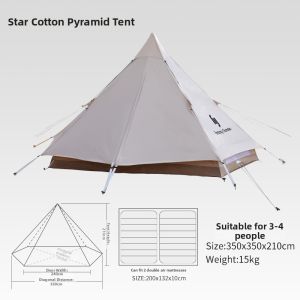 fantasy garden | Waterproof Camping Tent with Double Doors and Pyramid Design