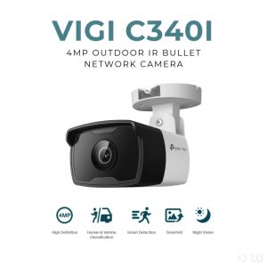 TP-Link VIGI C340I - 4MP Outdoor IR Bullet Network CCTV Waterproof Camera