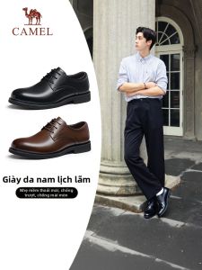 CAMEL | Giày Derby Da Thật Nam Phong Cách Anh Quốc Cho Công Sở và Đám Cưới