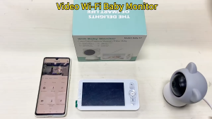 Video Baby Monitor 2.4GH WiFi 1080P กล้อง NightVision และเสียงการแจ้งเตือนความชื้นรองรับโทรศัพท์ App ควบคุม