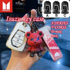 พวงกุญแจรถ Isuzu สําหรับ Isuzu D-max/X-SERIES/V-CORSS/mux TPU พวงกุญแจรวมทุกอย ่ างฝาครอบกุญแจ