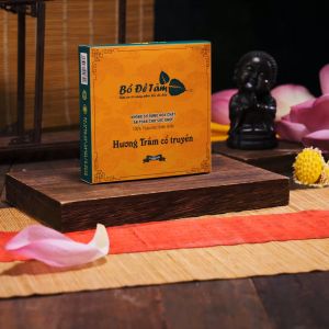 Hương nhang trầm vòng Bồ đề tâm 5 vòng thắp 24 giờ hương trầm cổ truyền tự nhiên không hóa chất hộp giấy