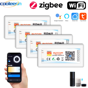 Tuya Zigbee Wifi LED Controller Smart Dimmer 5V 12V 24V LED Strip Light DIM CCT RGB RGBW Alexa Google Home APP Remote Control