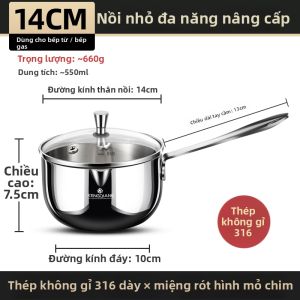 RONGCHUAN | Nồi Chế Biến Thực Phẩm Trẻ Em Inox 316