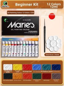 Marie’s | Beginner Oil Paint Set Drawing Supplies Kit With Palette Knife