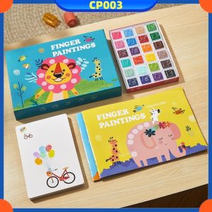 Finger Painting Colors with Template - Mewarnai Cat Jari Paint - Coloring Sensory Play Motorik / Mainan Edukasi Anak