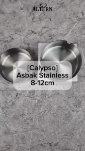 Asbak Stainless Steel 10cm Tebal Bulat 3 Lubang Anti Karat Awet Tebal DAIMURA STORE