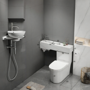 NIUNAISI | Integrated Toilet and Basin Seamless Sink
