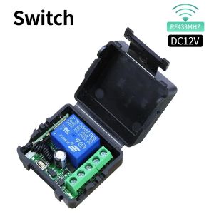 433Mhz Wireless Light Switch Module DC 12V 1CH 10A Relay Receiver ON OFF Remote Control Transmitter For Gagate Door Lock DIY