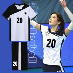 Womens Volleyball Training Uniform Short Sleeve Competition Jersey Team Suit Set Mens Volleyball Sportswear Professional