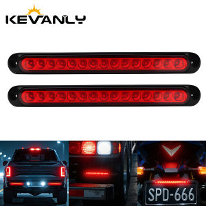 KEVANLY | 1/2PCS 12V/24V Car Truck LED Side Marker Clearance Lights Motorcycle LED Rear Taillight Strobe Red Brake Light DRL Driving Lamp