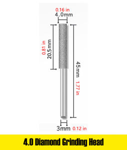 Diamond Titanium Coated Cylindrical Burr Chainsaw Sharpener Stone File Chain Saw Sharpening Carving Grinding Power Tools Kit