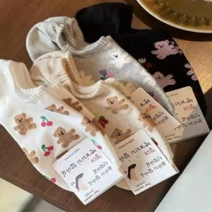 Bear Socks for Women: Shallow Mouth & Non-Slip Boat Socks