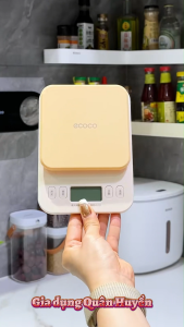 Cân tiểu ly điện tử nhà bếp ECOCO 2in1 thông minh độ chính xác cao Cân định lượng ml gr cao cấp tối đa 6kg thế hệ mới