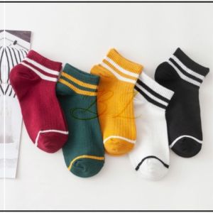 CH-FASHION Stripes Cotton Ankle Baseball Socks Foot Socks Ankle Sock
