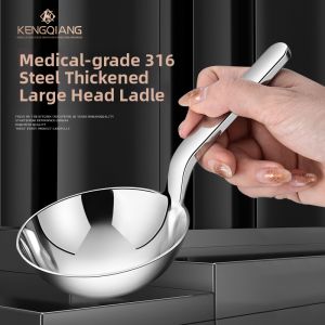 RONGCHUAN | Large Deepened Stainless Steel Serving Spoon