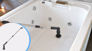 เครื่องขัดไฟฟ้าแบบหมุน แปรงทำความสะอาดไร้สายพร้อมจอแสดงผลดิจิทัล ปรับความเร็วได้ 2 ระดับ เปลี่ยนหัวแปรงได้ 8 แบบ กันน้ำระดับ IPX7