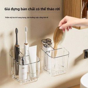 Kệ Treo Tường Lưu Trữ Đồ Chải Răng Và Kem Đánh Răng Phân Cách