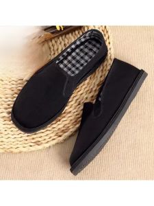 Beijing Mens Cloth Shoes Handmade Casual Work Shoes Wear-Resistant Anti-Slip Thickened Bottom Leisure Work Cloth Shoes