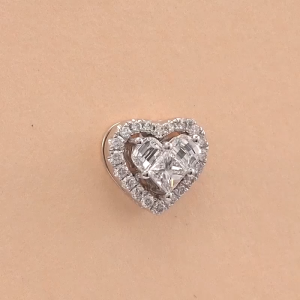 Chow Sang Sang 周生生 18K Gold Diamond Symphony Diamond Love Heart Single Earring 93706E [Sold Single Not Pair]