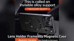Lens Holder Frameless Magnetic Case For iPhone 17 Air 16 15 14 13 Pro Max For Magsafe Solid Color Ultra Thin Skin Feel PC Cover