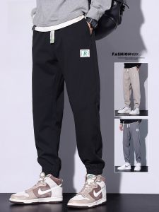 ROMON | Loose Elastic Sports Mens Casual Pants Spring Autumn New Style Trendy Brand Sweatpants Cuffed Youthful Vitality Style Long Trousers