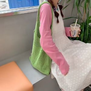 Túi Đan Đeo Vai Nữ Túi Tote Sức Chứa Lớn Túi Mua Sắm Có Dây Đeo Hobo Cho Nữ