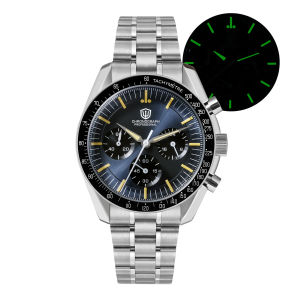 Watchdives New WD1863 Watch Men VK63 Chronograph Movement Bubble Sapphire Crystal 10Bar Waterproof Luminous 39mm Vintage Watches