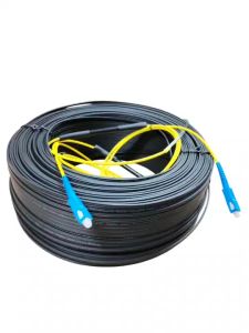 สาย ไฟ เบอร์ ออฟ ติก เข้าหัวสำเร็จรูป OUTDOOR FTTH DROP CABLE 1 CORE SC/UPC-SC/UPC SM. ความยาว 50-500 เมตร