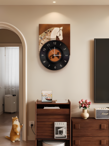 Retro Style Wall Clock Home Decorative Hanging Clock Living Room New 2025 Model No Punching Required Creative Quartz Movement