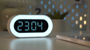 Music LED Digital Alarm Clock 2025 Voice Control Night Light Design Desktop Clocks Home Table Decoration