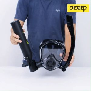 DIDEEP 0.5L diving scuba mini Alat selam Snorkel Alat Selam Full Face Snorkling Mask Dewasa peralatan selam Aksesori renang Inflasi cepat 3-5 detik Menyelam Alat selam lengkap dewasa Aksesori Tangki scuba Tabung selam Scuba tank