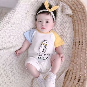 Summer Thin Infant Children Cotton Jumpsuit Romper Boys and Girls Baby Newborn Clothes Short Sleeve Jumpsuit Romper