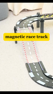 Romboss Magnetic Tiles City Traffic Track Car Toy Magnetic Building Blocks Construction Set STEM Educational Toy for Boys 3-6 Years Birthday Gift
