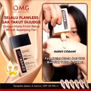 OMG Oh My Glam Coverlast Liquid Foundation SPF 20 PA++  25ml Alas Bedak Wajah