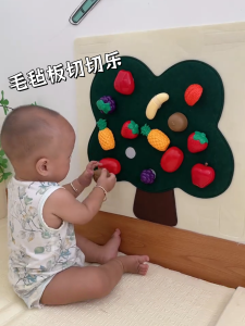 Bảng Cắt Quả Bóng Chơi Giáo Dục Sớm Bánh Mì Cho Bé Cây Dâu Tây Chất Liệu Vải Bền Có Thể Nuốt Được Trẻ Em Từ 3-6 Tuổi