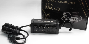 4 Port DMX RDM Splitter IP67 Waterproof | 16A PowerCON Outdoor DMX Signal Amplifier for Stage Event