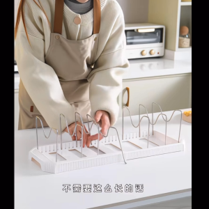 ●SG Stock● SS201 Expandable Pans Storage Rack Retractable Pots Lids Storage Rack Adjustable Cabinet Organizer Rack Under Sink Organizer Rack Kitchenware Dividers Holder for Baking Plate Baking Tray Plates Cutting Boards Muffin Tins Baking Sheets