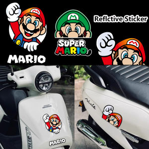Reflective Super Mario Motorcycle Sticker Motorcycle Body Helmet Waterproof Reflective Decal