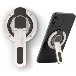 Kebidumei | KEBIDUMEI Double-Sided Magnetic Finger Ring Holder Rotate Phone Stand Finger Ring Bracket Portable Lazy Man Stand For Phone